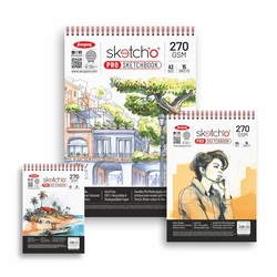 Anupam Sketch-O Pro Spiral Sketch Book 270GSM A5 15Sheets 
